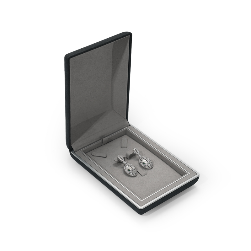Black jewelry packing box for ring pendant bangle bracelet necklace