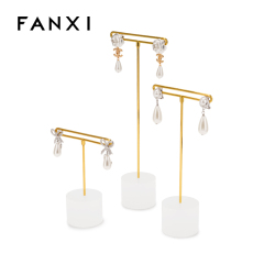 Metal jewelry earring display stand with acrylic base
