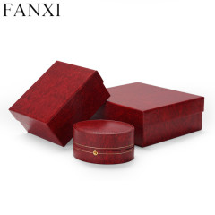 High-end red round shape jewelry packaging box