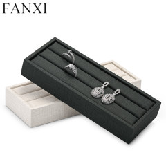 PU leather jewelry display tray for ring earring