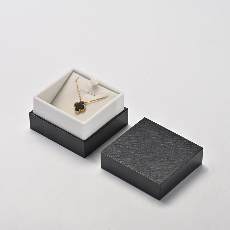 Custom black cardboard jewelry packaging box
