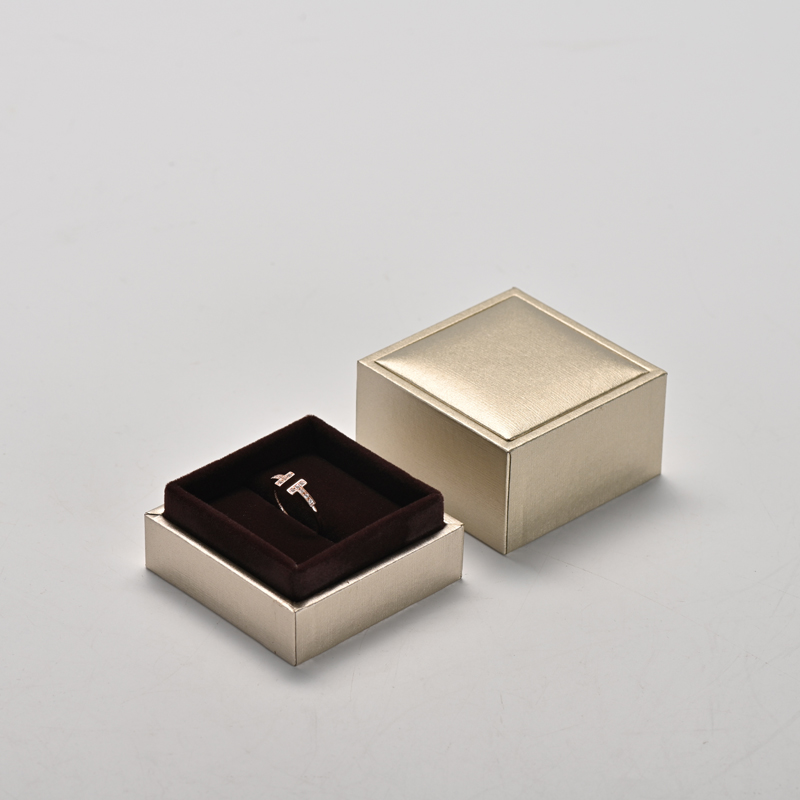 Custom gold PU leather jewellery packaging box