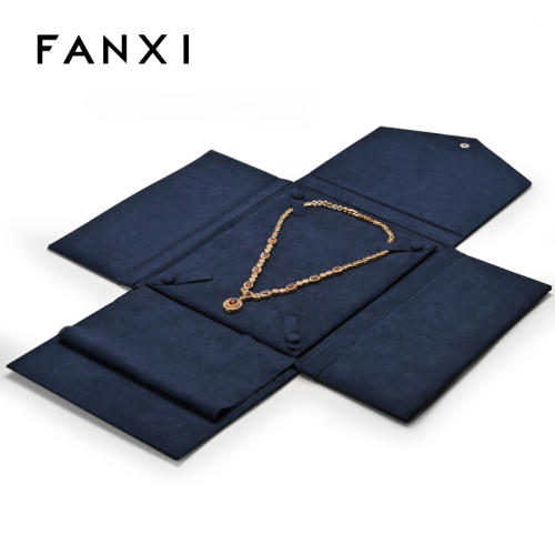 FANXI Custom Logo Soft PU Bag With Gold Ribbon And Suede Pillow
