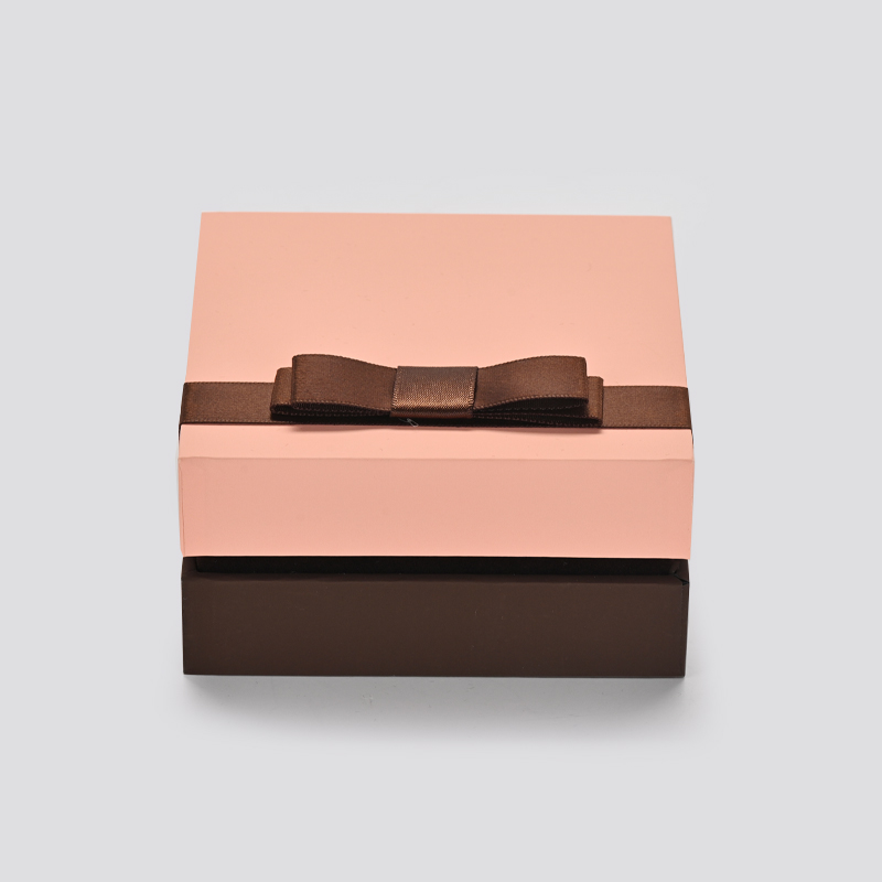 Custom logo jewellery packaging box with bowknot
