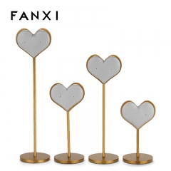 Luxury heart shape metal jewelry display stand for earring