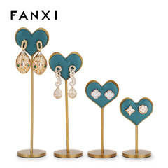 Luxury heart shape metal jewelry display stand for earring