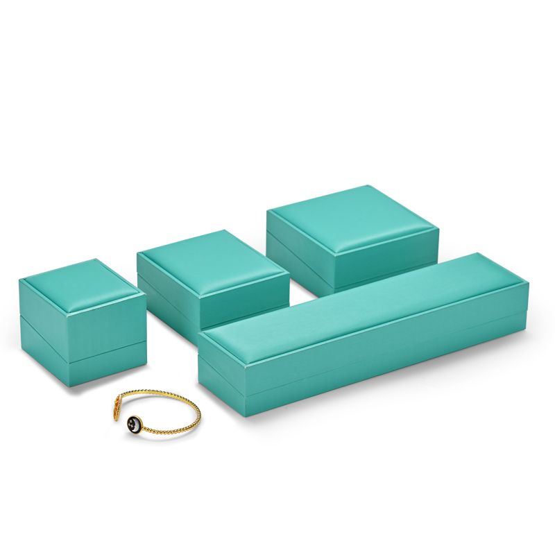 Custom Tiffany blue leather jewelry packaging box