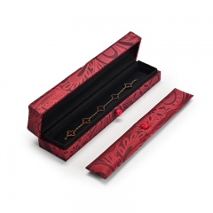 Custom colour unique red silk jewelry packaging box