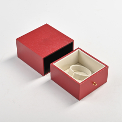 Custom logo red drawer jewelry packaging box