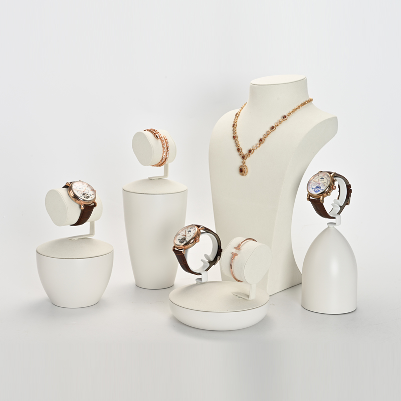 Custom colour counter white jewelry display set