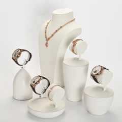 Custom colour counter white jewelry display set