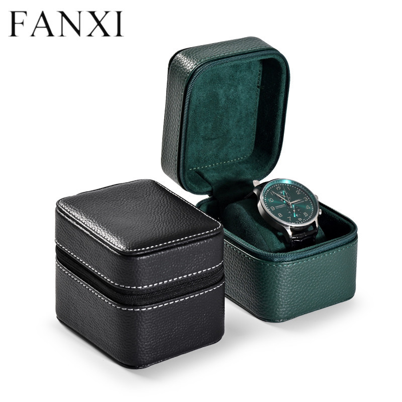 Custom logo high quality PU leather watch packaging box