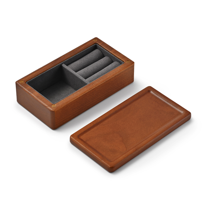 Wooden jewelry organizer storage case