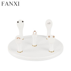 Luxury white resin jewelry display set