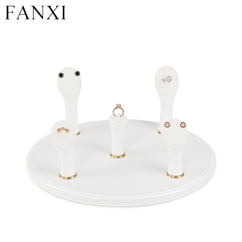 Luxury white resin jewelry display set