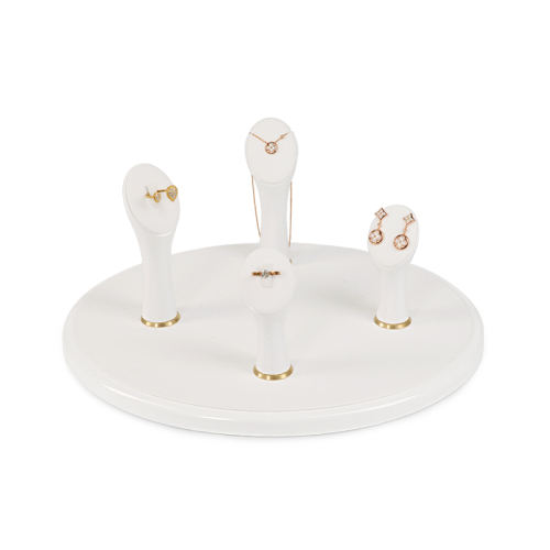 Luxury white resin jewelry display set