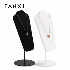 New design metal frame necklace display with microfiber