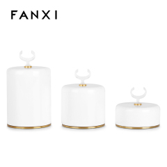 Luxury white resin jewelry display stand holder for ring