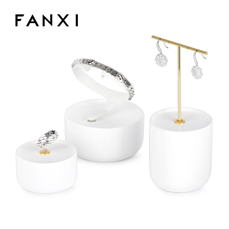 Luxury resin jewelry display stand holder for earring ring bangle