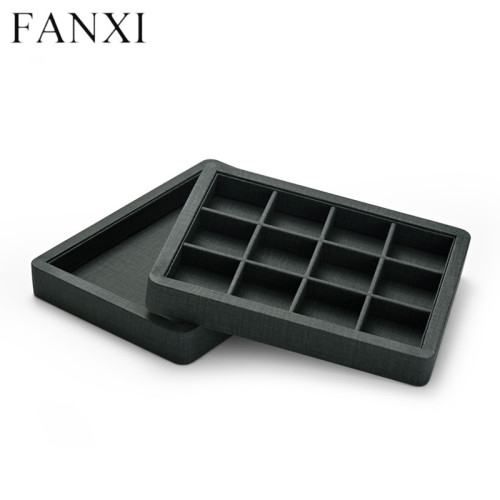 Jewelry organizer display tray with acrylic lid