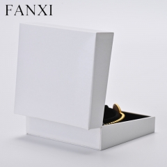 Custom logo & colour leatherette paper jewellery packaging box