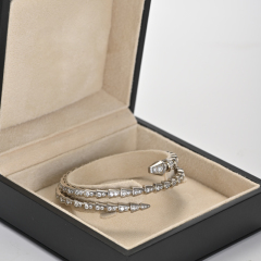 FANXI wholesale black PU leather jewelry box for ring earring pendant bangle bracelet necklace
