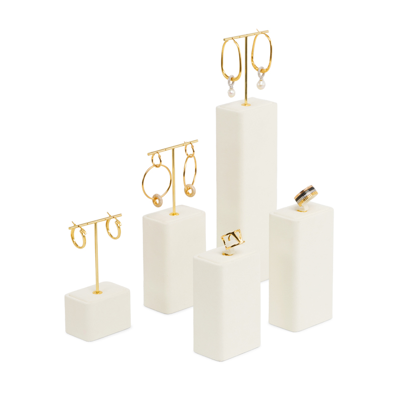 New design metal frame luxury jewelry display stand set