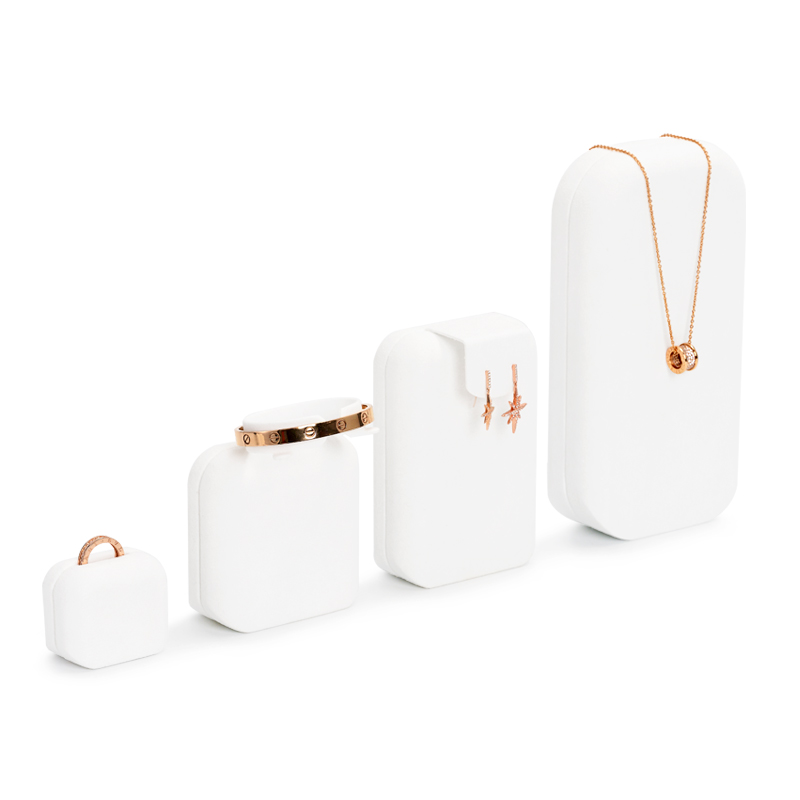 Fanxi Custom White Window jewelry display cabinetfor ring earring long chain neckalce pendant Jewelry display sets