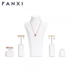 FANXI new design white colour jewelry counter display set