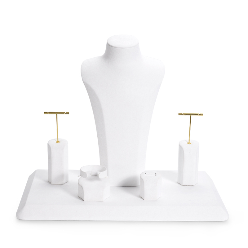 FANXI new design white colour jewelry counter display set