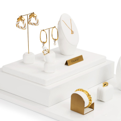 FANXI luxury new style white colour jewelry display set