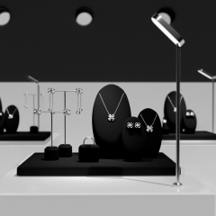 FANXI factory black microfiber jewelry display stand set