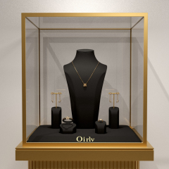 FANXI luxury new design black microfiber jewelry display set