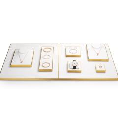 FANXI factory white colour jewelry display set with metal frame