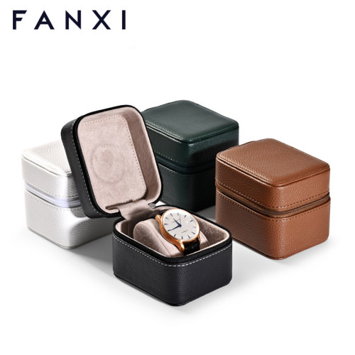 Custom logo high quality PU leather watch packaging box