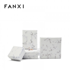 FANXI Custom Jewelry Packaging Box With Foam insert Paper Shopping Bags Marble Paper Gift Box