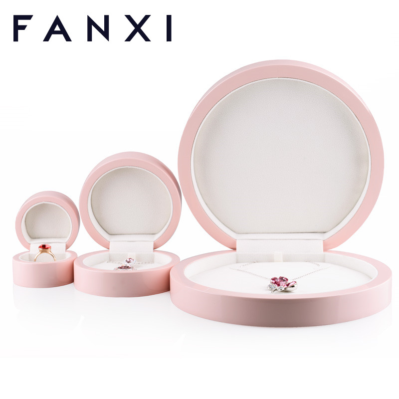 FANXI Factory Design And Custom Piano Baking Paint Clamond Veins Insert Wooden Jewelry Box