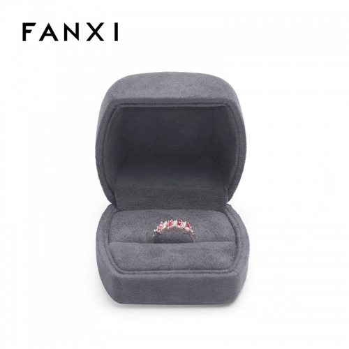 FANXI Wholesale Custom Microfiber Jewelry Storage Ring Jewelry Box