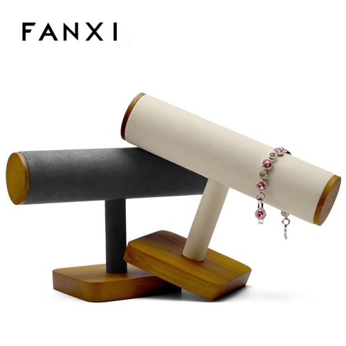 FANXI factory wholesale custom logo showcase bracelet stand bangle t-bar display rack