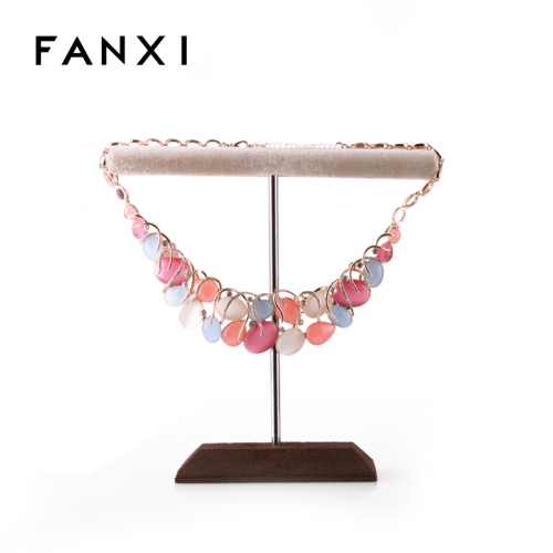 FANXI factory custom logo jewellery display T bar stand