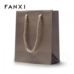 FANXI High Quality Custom Logo Coated Paper Jewelry Bag For Counter Shopping Bags
