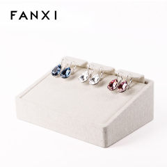 FANXI factory custom logo linen hook earring display stand