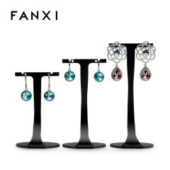 FANXI Custom Jewelry Display Stand For Earring Jewellery Hanger Unique Black Metal Earrings Holder