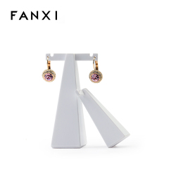 FANXI Luxury White Color Resin Earring Display Stand For Counter Earrings Hangers 1 Pairs Display Set