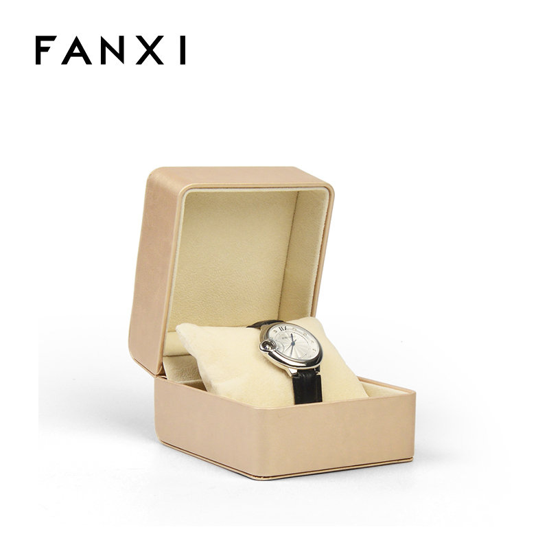 FANXI factory custom logo golden leather watch packaging box