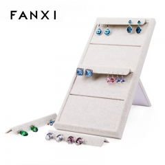FANXI China Wholesale Folding Wood Ear Stud Display Pierced Earrings Jewlery Display Shelves