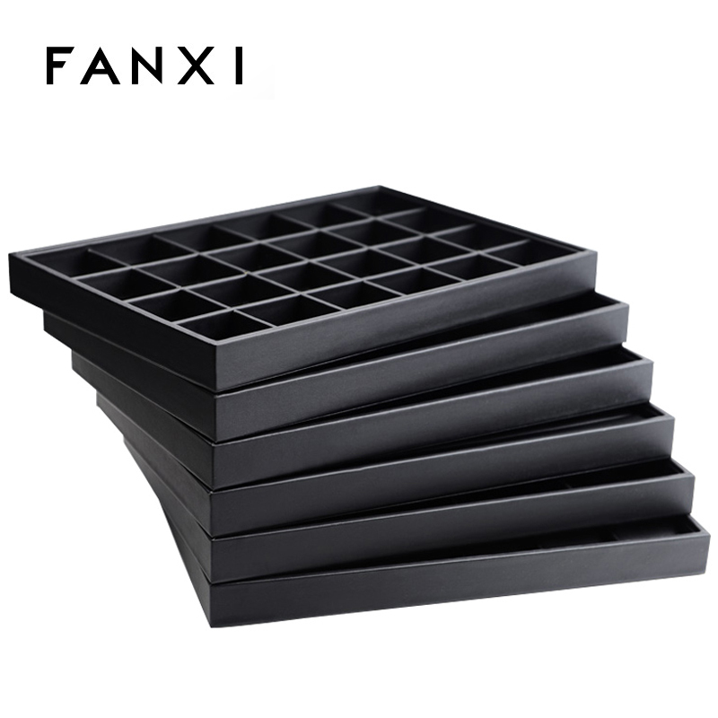 leather jewelry stackable organizer tray