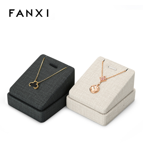 Leather jewelry display display stand holder for pendant