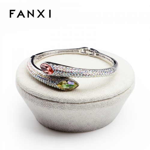 FANXI factory custom logo linen jewelry bangle display stand