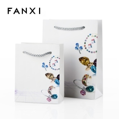 FANXI Wholesale Shipping Bags for Cloth Gift Cosmetic Shop Party Favors Jewelry Packaging Custom Logo Printing Paper Bag